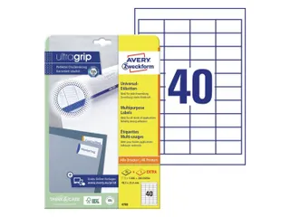 Etiket Avery Zweckform 4780 48.5x25.4mm wit 1000stuks - 1