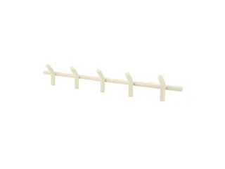 Wandkapstok 5 haken beige - 1