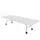 klaptafel,HxBxD 750x3200x1200mm,hoekig,4voeten wit,ovale buis,blad wit