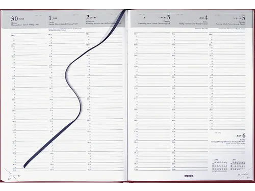 Agenda 2027 Brepols Omega Lima 7dagen/2pagina's bordeaux