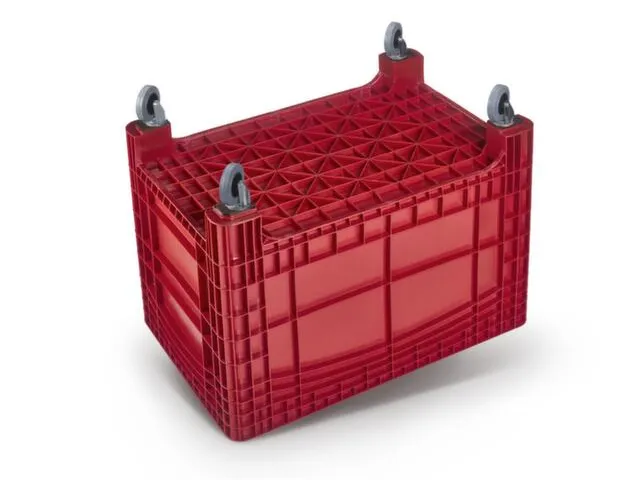 container met grote capaciteit,HxLxB 950x1200x800mm,535l,PE,rood