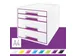 Ladenblok Leitz WOW Cube 4 laden wit/paars