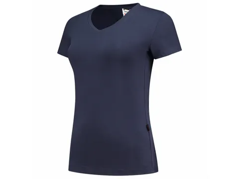 Tricorp 101008 T-shirt dames V-hals fitted marineblauw maat M