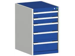 ladekast HxBxD 800x525x650mm 5laden romp RAL7035 front RAL5010