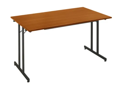 Klaptafel Vrijstaand 140x80 Cm Onderstel Zwart Blad Kersenhout