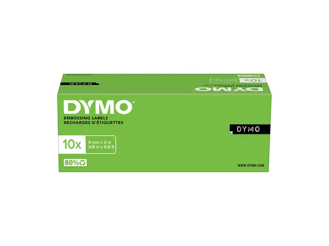 Ruban Dymo rouleau 9mmx3m vinyle brillant prof bleu