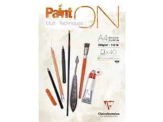 Tekenblok Clairfontaine Paint On A4 40 vel 250g - 2