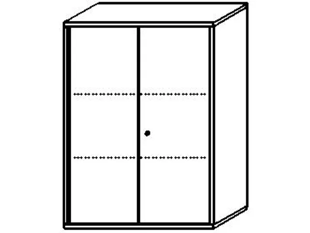 Kantoorkast 1150x800x430mm Decor Romp Lichtgrijs Decor Front Noten