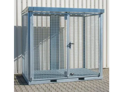 gasflessendepot,v. 60xØ 230mm fles,HxBxD 2260x2535x1575mm,m. deksel