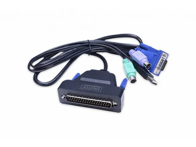 19 inch LCD KVM-console 1-poorts VGA Spaans toetsenbord Zwart