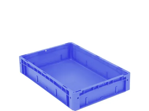 Euronorm Stapelkrat Pp Hxlxb 120X600X400Mm Wanden/bodem Gesloten Blauw