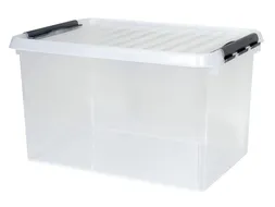 stapelbak,HxLxB 340x600x400mm,62l,PP,transparant,Wanden gesloten