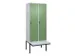 locker voor scheiding van kleding,HxBxD 2120x800x815mm,2vak