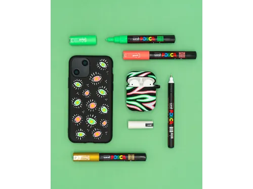 Verfstift Posca PC8K Brede punt 8mm schuin fluor geel