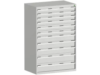 ladekast HxBxD 1600x1050x750mm 11laden zware lasten RAL7035 - 1