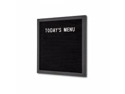 Letterbord Zwart 30x30cm Zwart frame