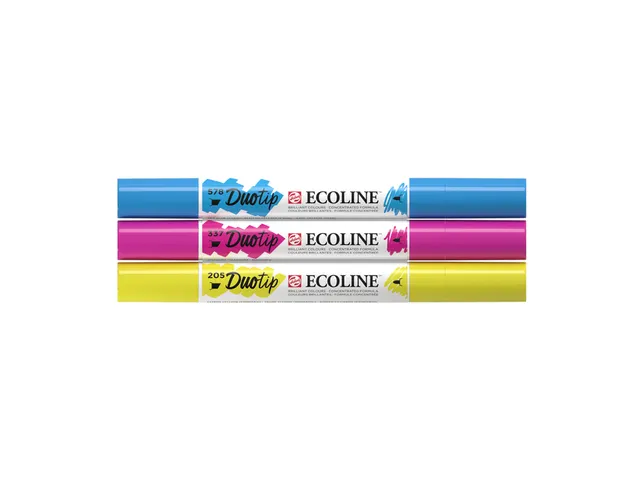 Duotip marker Ecoline primair set 3 kleuren