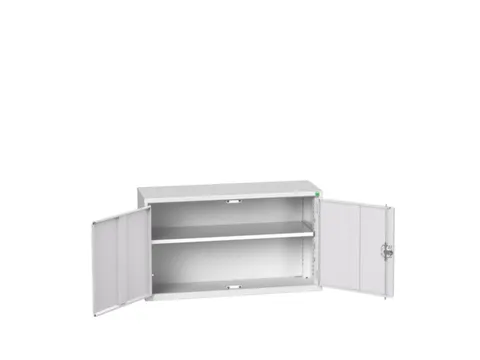 wandkast 600x1050x350mm 1xStalen bodem sokkel Ral 7035 front Ral 7035