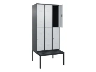 Dubbeldekse dekenkist,HxBxD 2120x900x815mm,3x2vak.,vak B 300mm - 2