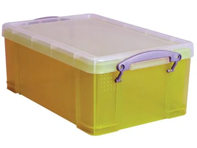 Opbergdoos 9 Liter Geel Transparant