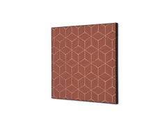 Wanddecoratie Textiel Set 40x40cm Hexagon Roest bruin