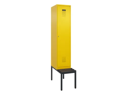 locker met bank,HxBxD 2120x400x815mm,1vak,vak B 400mm,cilinderslot