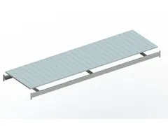 legbord van plaatstaal,v. breedvakstelling,BxD 2600x800mm,vakl. 490kg