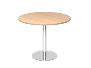 vergadertafel,HxØ 745x1000mm,rond,schotelvoet chroom,ronde buis - 2