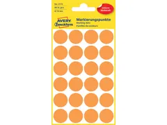 Etiket Avery Zweckform 3173 Rond Ø18mm Lichtoranje 96 Stuks