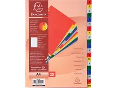 Tabbladen A4 Pp A-Z 20-delig Assorti 11-gaats