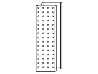 zijpaneel,v. achterzijde bureau,H 680mm,antraciet - 2