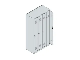 locker,HxBxD 1850x1000x500mm,4vak,vak B 250mm,draaigrendel - 3