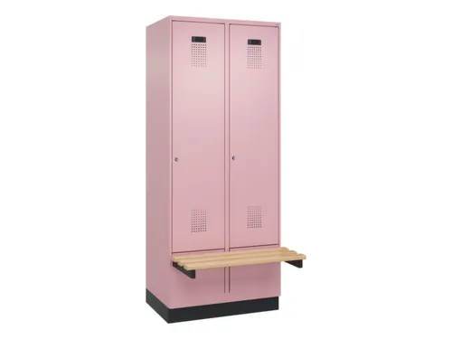 locker met bank,HxBxD 1950x800x815mm,2vak,vak B 400mm,cilinderslot