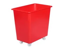 Verrijdbare Rechthoekige Bak 135 Liter Hxbxd 670X660X432Mm Pe Rood