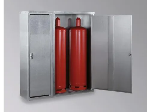 gasflessenkast,v. 3x33kg fles,HxBxD 1435x1320x400mm,m. dak