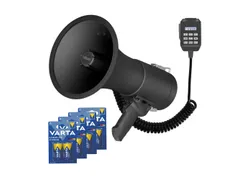 Krachtige 50 W megafoon met ingebouwde sirene Set