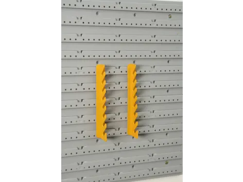 haak,v. perfoplaat,HxBxD 210x173x25mm,geel,PP