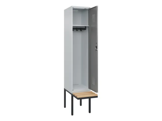 locker met bank,HxBxD 2120x400x815mm,1vak,vak B 400mm,cilinderslot