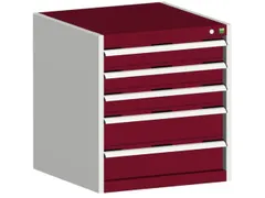 ladekast HxBxD 700x650x650mm 5laden romp RAL7035 front RAL3004