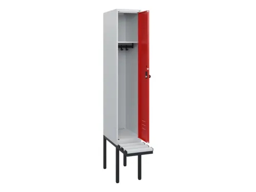 locker met bank,HxBxD 1950x300x815mm,1vak,vak B 300mm,draaigrendel
