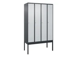 locker,HxBxD 2120x1200x500mm,4vak,vak B 300mm,cil.-slot,voetonderstel