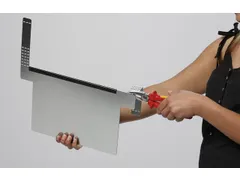 etikethouder HxL 230x300mm uitneembaar met klemstrip staal