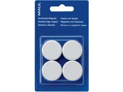 Magneet Maulsolid, Diameter 32 Mm, Wit, Blister Van 4 Stuks