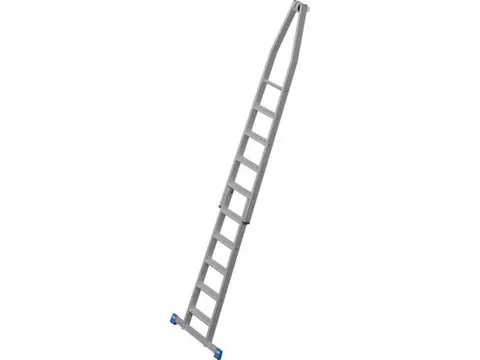ladderset,onder-/bovendeel,eenzijdig,10,treden,balk L 3,65m,aluminium