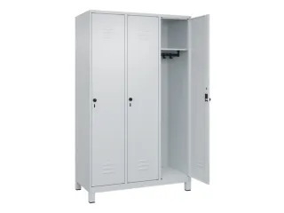 locker,HxBxD 1950x1200x500mm,3vak,vak B 400mm,draaigrendel,voeten - 2