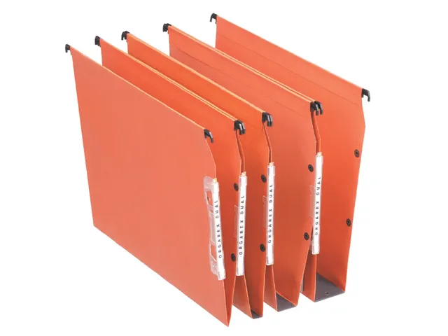 Hangmap Esselte Orgarex Dual lateraal A4 U-bodem 15mm oranje