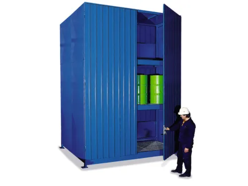 Stellingcontainer Gevaarlijke Stoffen Max. 60X200L Vaten Staand