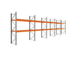 palletstelling,basis+4xaanbouw,HxBxD 3360x14100x1100mm,vakl. 3000kg - 1