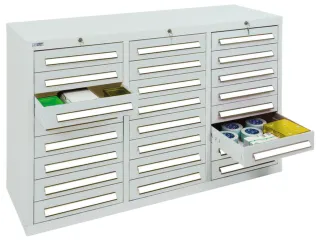 ladekast HxBxD 900x1490x500mm 24laden vergrendeling RAL7035 - 1