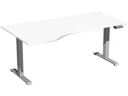 In hoogte verstelbaar bureau in vrije vorm,HxBxD 730-1230x1800x1000mm